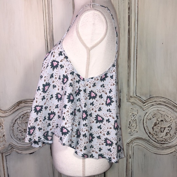 Millibon 100% Viscose Spaghetti Strap Swing Crop Top Size M - Picture 4 of 8